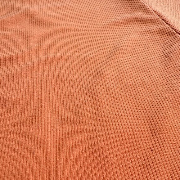 White Fox Boutique 'Project 5' Orange Ribbed High Waisted Bike Shorts Size Small - Picture 5 of 8